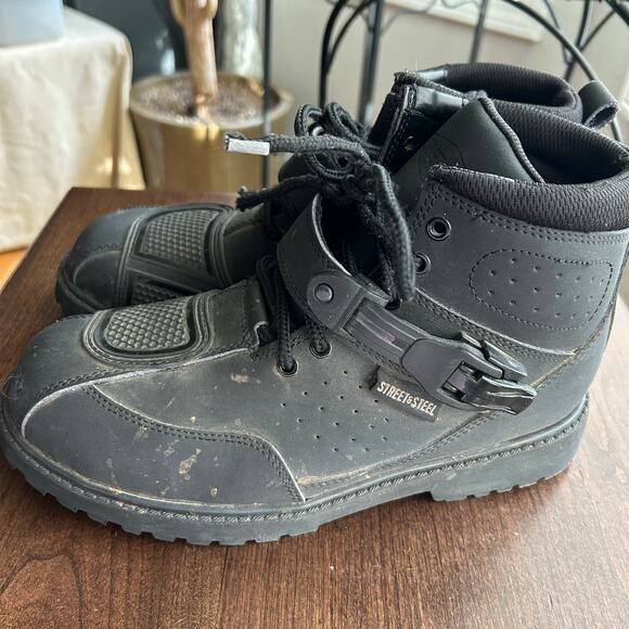 Street & Steel Valor Boots protective motorcycle footwear work-boot style size 9 main image 5